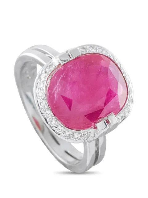 LB Exclusive ruby and diamond ring Silver MF12063026