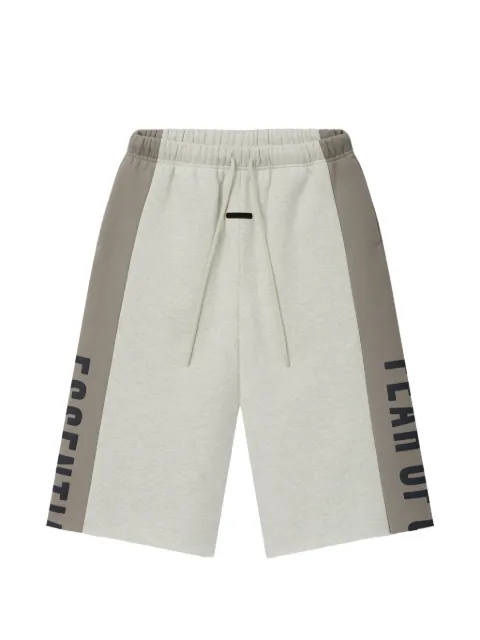 FEAR OF GOD ESSENTIALS panelled raw cut-off sweatpants Neutrals RW00285