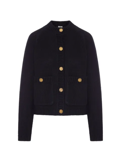 TOTEME hammered button cotton cardigan black Black 263WRT0853YA0299