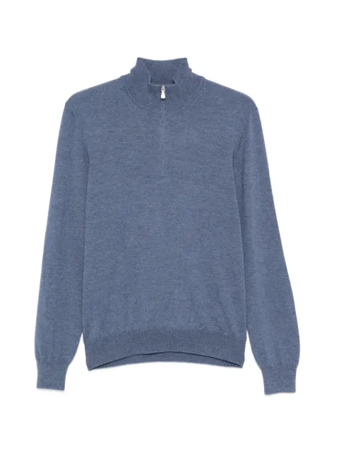 Tagliatore quarter-zip knit Blue HOCHEGSI2601