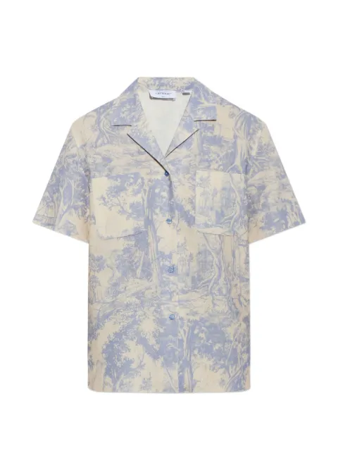 Off-White landscape-print shirt Blue 2FA00667TW222