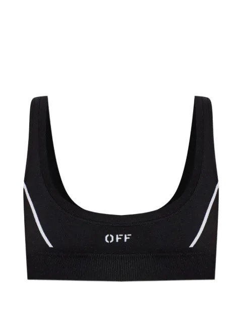 Off-White logo-embroidered sports bra Black 2FA00669TW003