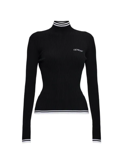 Off-White ribbed turtleneck top Black 2FB00120TW003