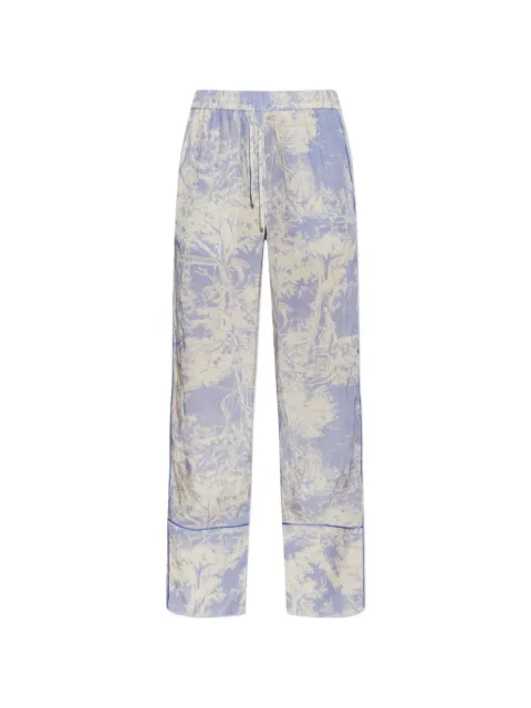 Off-White City printed piped trousers Purple 2FH00558BW222