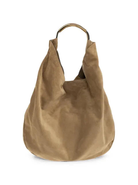 Moschino Handle Me suede shoulder bag Neutrals MC4181PP1POF0