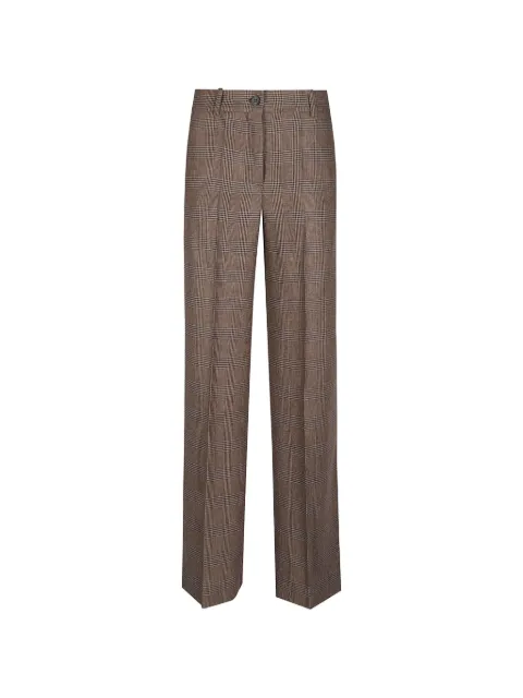 P.A.R.O.S.H. checked tailored trousers Brown RILEYD231491