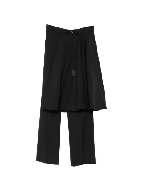 sacai pleated-overlay trousers Black 2608692