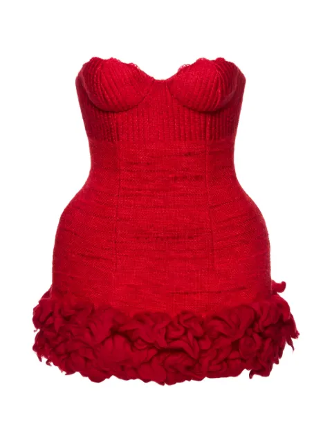 Magda Butrym corset ruffled mini dress Red 370925