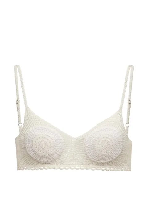 Magda Butrym crochet-knit bra White 477526