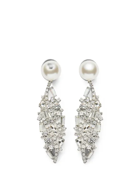 Magda Butrym pearl-drop crystal earrings Silver 606526
