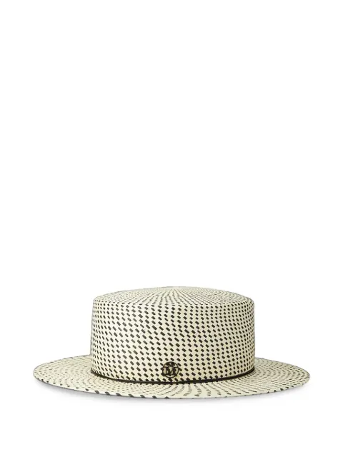 Maison Michel Kiki boater hat Neutrals 1041166001