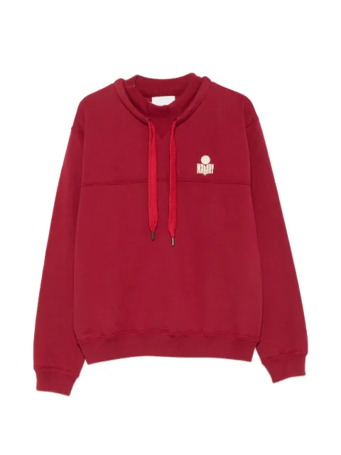 MARANT logo-print drawstring hoodie Red 26PSW0182HAD1M05H