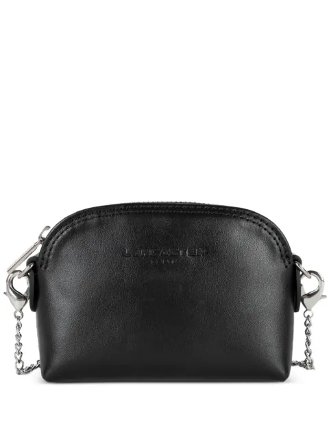 Lancaster logo-stamp chain-link clutch bag Black 131020