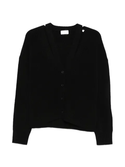 P.A.R.O.S.H. ribbed-knit cut-out cardigan Black D520813