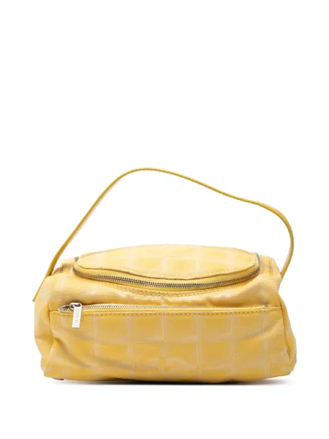 CHANEL Pre-Owned 2002-2003 New Travel Line Nylon vanity bag Yellow KZC4SV91WQNBDFHA