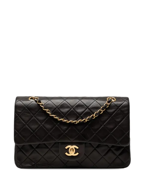 CHANEL Pre-Owned 1991-1994 Medium Classic Lambskin Double Flap shoulder bag Black CJGE12PZHCGB9R1B