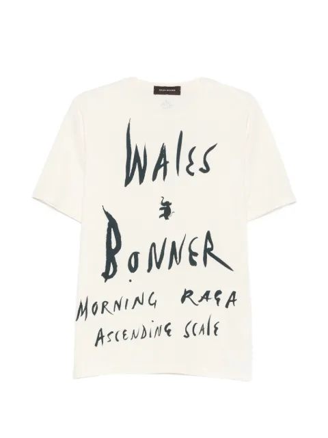 Wales Bonner logo-print T-shirt Neutrals UA26JE34JE01100