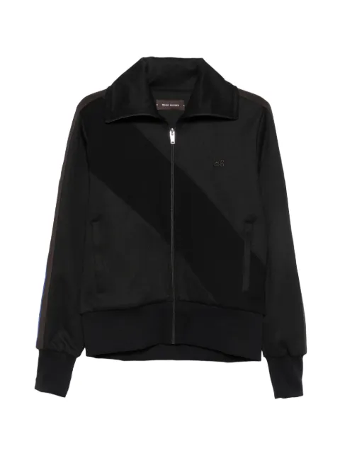 Wales Bonner side-stripe zip-up sweatshirt Black UA26JE21JE06999
