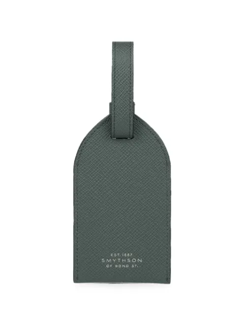 Smythson Panama cross-grain luggage tag Green 1205998