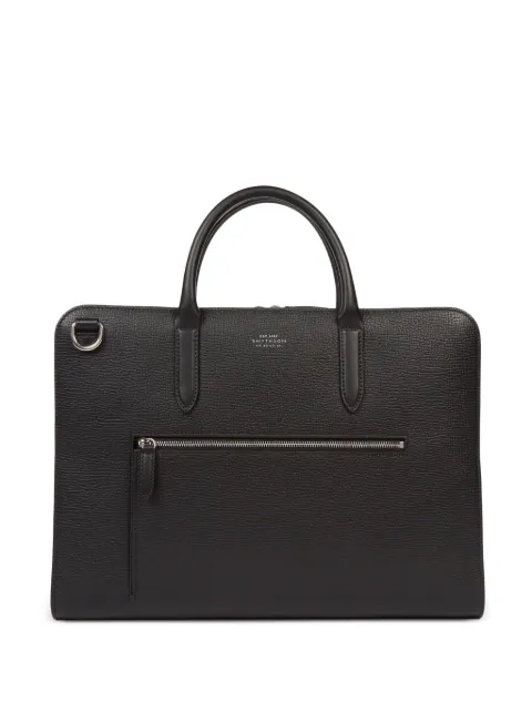 Smythson Ultra Slim Ludlow-leather briefcase Black 1205248