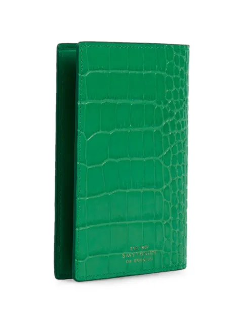 Smythson Mara-leather passport cover Green 1206015