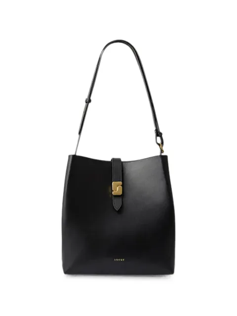 Soeur logo-plaque leather shoulder bag Black SEM0951BELLONOI0126W