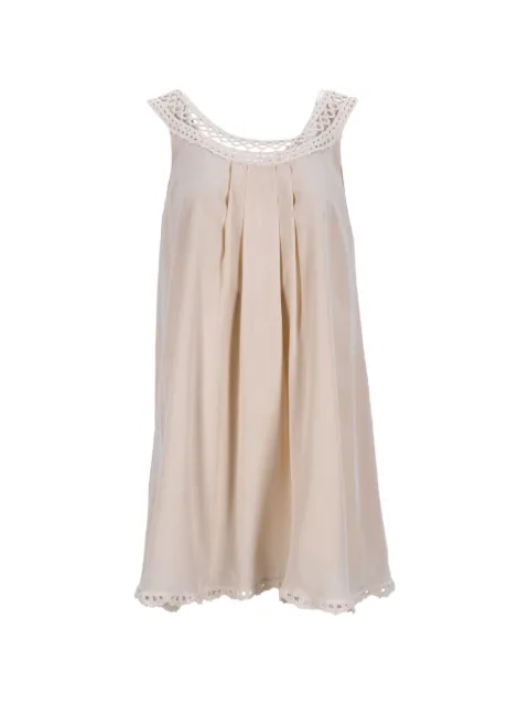 Temperley London Swiss Dot lace-strap dress Neutrals TONPUDECL464913W