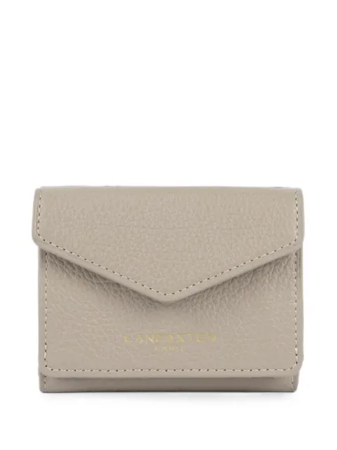 Lancaster mini tri-fold grained-leather wallet Grey 129
