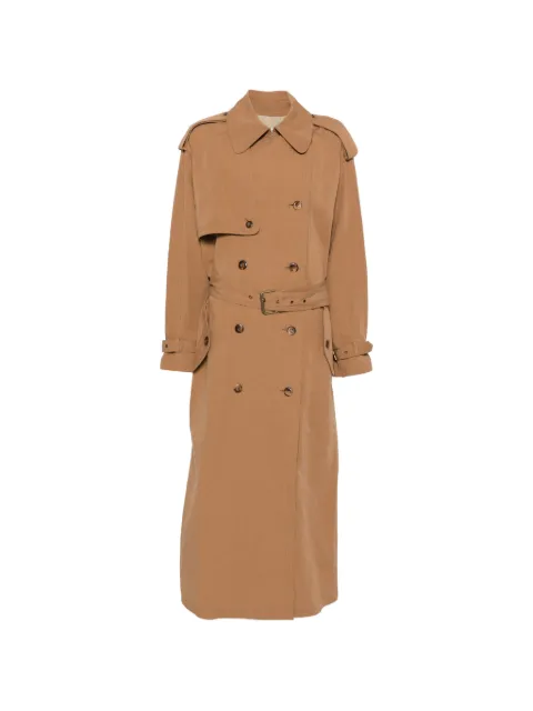 ISABEL MARANT double-breasted belted trench coat Brown MA0568FAD3C02I