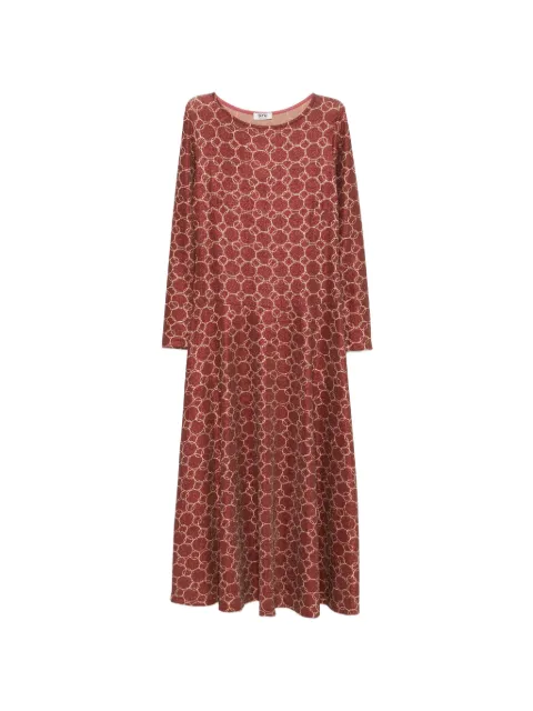 Siyu long-sleeve midi dress Red ROUNDPAILLETES1428