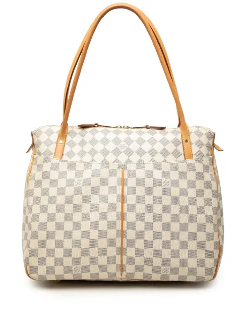 Louis Vuitton Pre-Owned 2012 Damier Azur Figheri GM shoulder bag White OO07MDHIOBCW7N5X