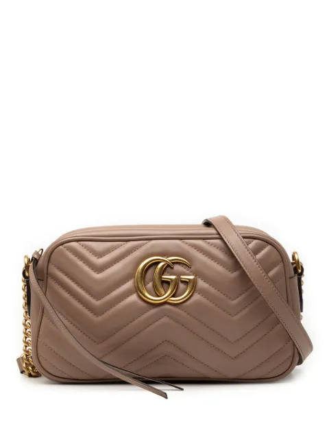 Gucci Pre-Owned 2000-2015 Small GG Marmont Matelasse Leather crossbody bag Brown O3E735DBF0SPHSLE