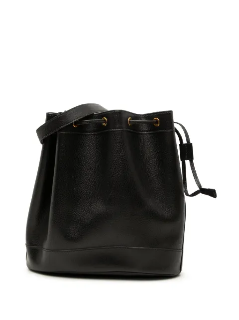 Hermès Pre-Owned 1992-2010 Clemence Market GM bucket bag Black MBHGZ24E27ZJX9SE