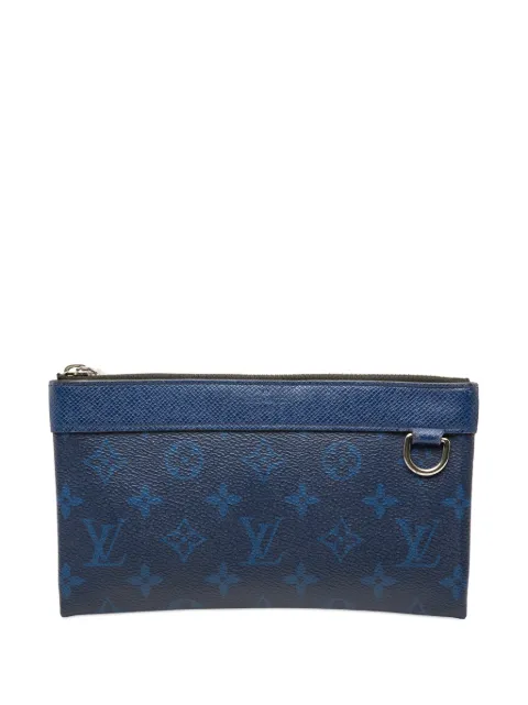 Louis Vuitton Pre-Owned 2019 Monogram Taigarama Pochette Discovery PM clutch bag Blue 9A6SW2QOSVH0CXIF