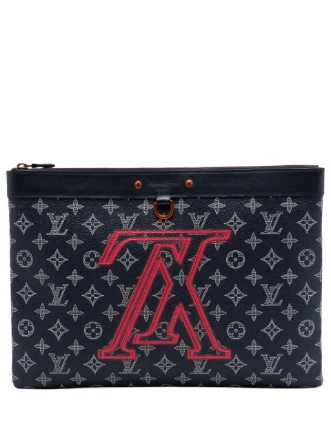 Louis Vuitton Pre-Owned 2018 Monogram Ink Upside Down Apollo Pochette clutch bag Blue N6L0BPTN9EACIFL7