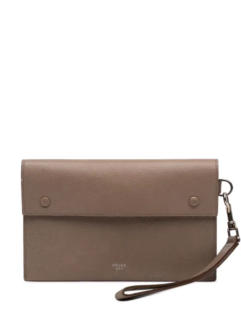 Celine Pre-Owned 2014 Grained Calfskin Multifunction clutch bag Brown 6TUJ1YAGX3CDFL97