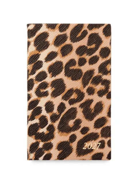 Smythson 2027 Panama leopard-print weekly diary Neutrals 1206123