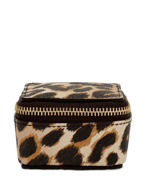 Smythson leopard-print leather trinket case Neutrals 1204920