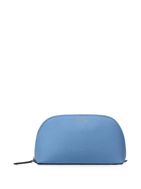 Smythson Panama cosmetic case Blue 1204175