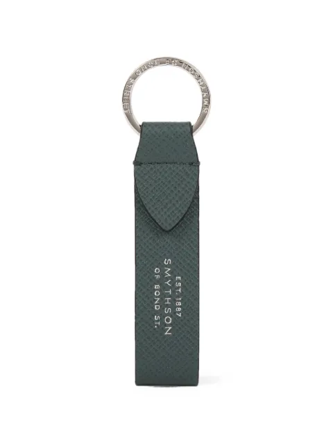 Smythson Panama leather keyring Green 1205994