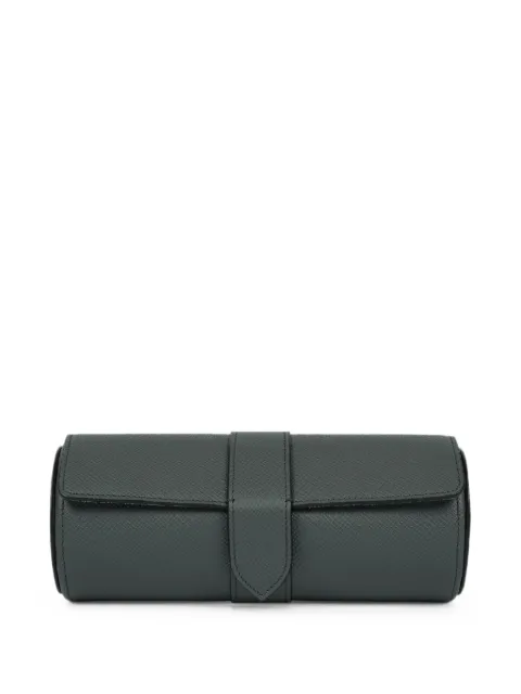 Smythson Panama watch roll Green 1205967