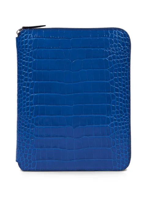 Smythson Mara A5 writing folder Blue 1205656