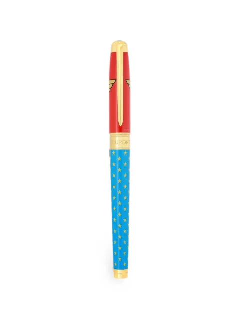 S.T. Dupont x DC Comics star-print Wonder Woman pen Blue D422181L