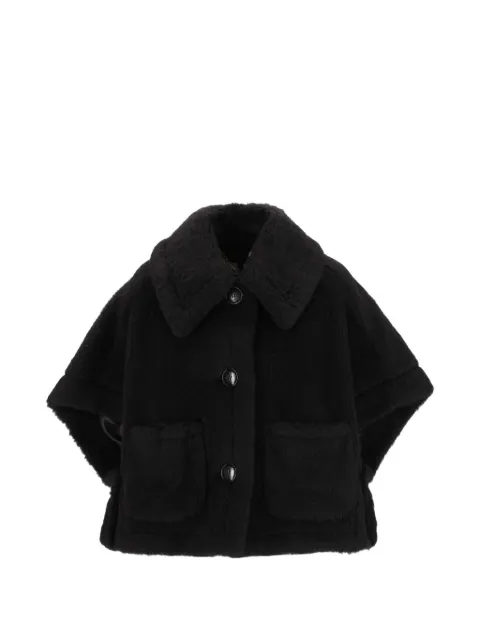 Max Mara Teddy button-down cape Black 2624736242600