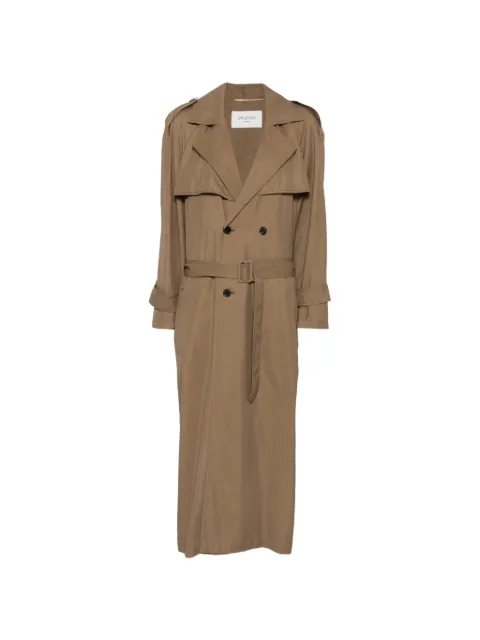 Saint Laurent double-breasted belted trench coat Brown 822838YZ9BH