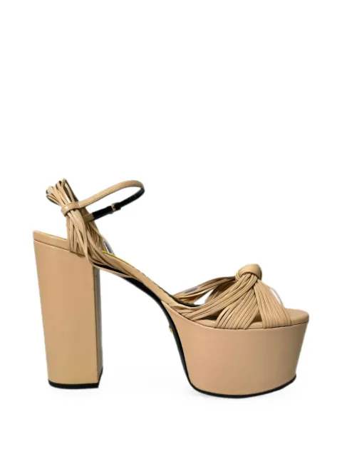 Gucci Pre-Owned Crawford Knot platform sandals Brown RFCPUGBSH758142W