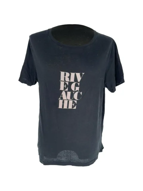 Saint Laurent Pre-Owned Rive Gauche T-shirt Black RFCPUGBCL765978M