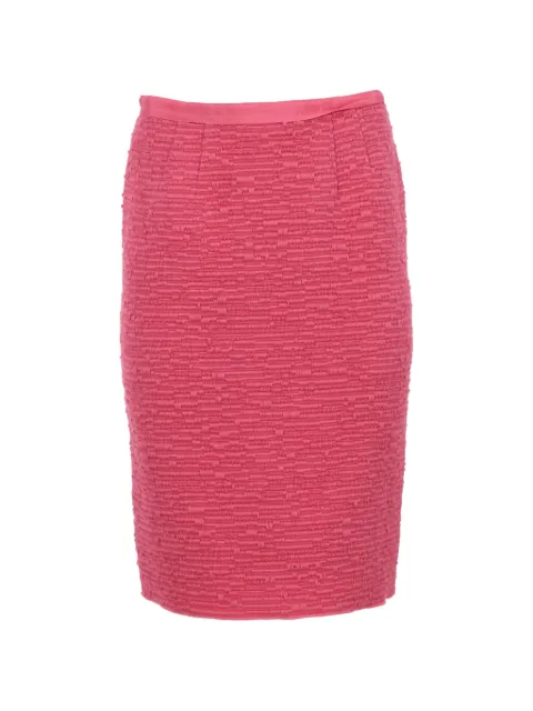 Nina Ricci Pre-Owned textured pencil skirt Pink TONPUDECL463908W