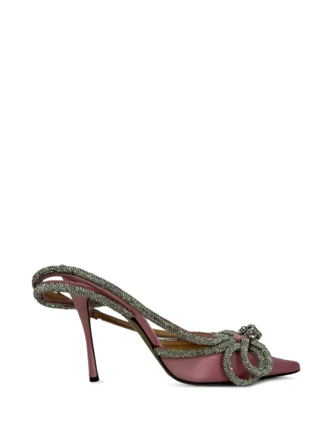 MACH & MACH Double Bow ankle strap pumps Pink RFCPUGBSH765453W