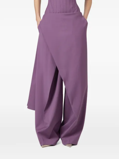 Giuseppe Di Morabito wrap-panel wide-leg trousers Purple 07PFPA17216705B